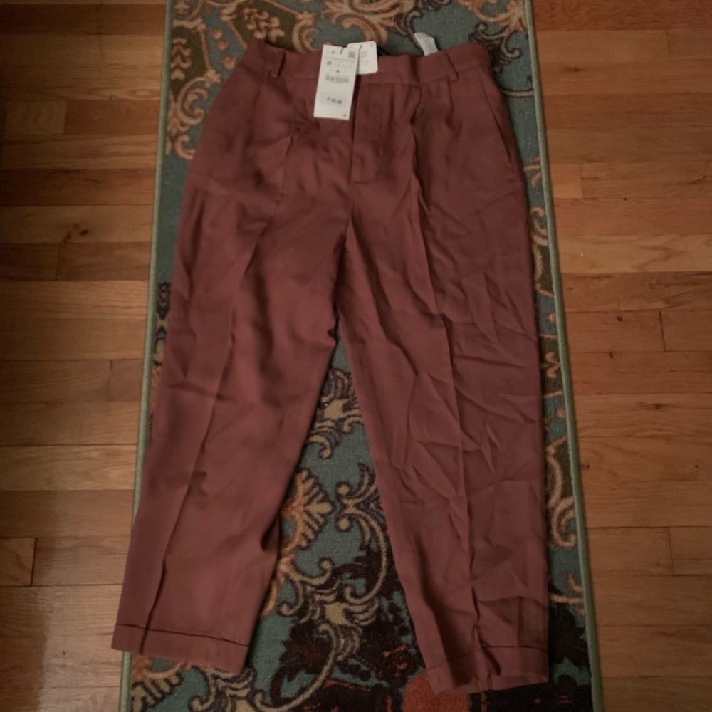 Cropped Cuffed Trousers